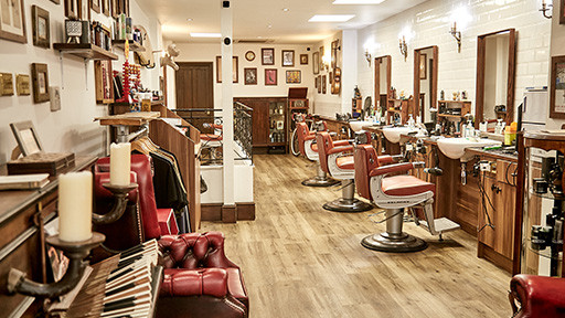 Bond's Barbershop Bournemouth - View of barbershop with chairs and sinks