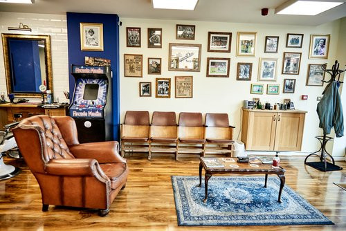 Bond's Barbershop Broadstone - View of the customer waiting area