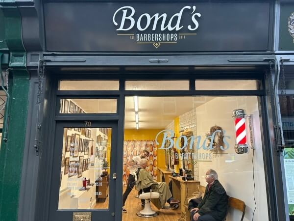 Bond's Brockenhurst - Exterior of the barbershop