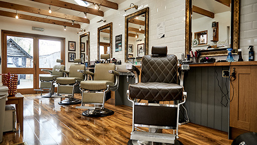 Bond's Barbershop Lymington - Barbering chairs and mirrors