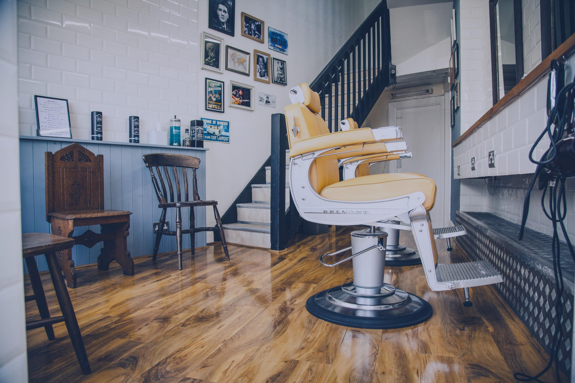 Bond's Barbershop Poole - 2 Chairs and waiting area